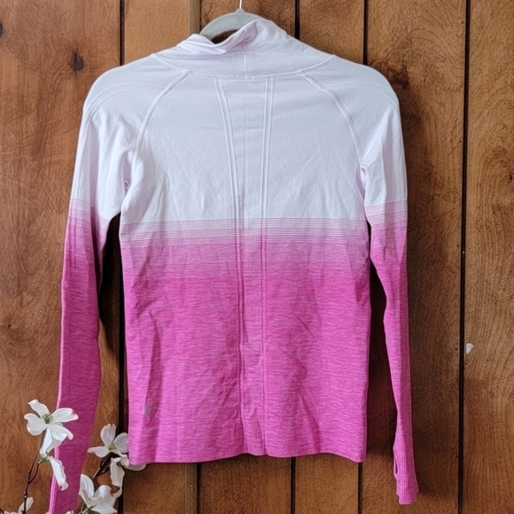 Ivivva by lululemon girl kids two tone ombre workout long sleeve top - Picture 3 of 8